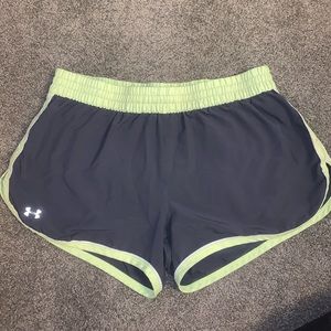 Grey/Lime green Under Armor shorts